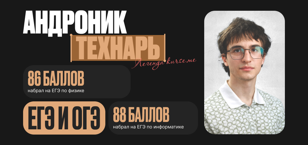 Андроник Технарь - ваш куратор по матану, инфе и физике